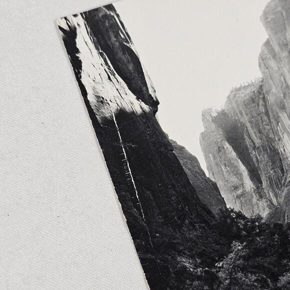 Vintage Blank B&W Photo Post Card The Narrows Zion National Park - Picture 2 of 5